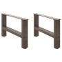 Patas para mesa de centro de acero natural 2 uds 60x(30-31) cm by , Table legs - Ref: Foro24-4013267, Price: 61,54 €, Discoun...