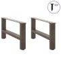Patas para mesa de centro de acero natural 2 uds 70x(30-31) cm by , Table legs - Ref: Foro24-4013271, Price: 71,64 €, Discoun...