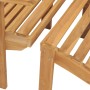 Silla Adirondack con reposapiés de madera maciza de teca