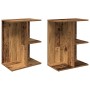 Mesitas noche 2 uds madera ingeniería envejecida 46,5x29x61 cm von , Nachttische - Ref: Foro24-858665, Preis: 58,13 €, Rabatt: %