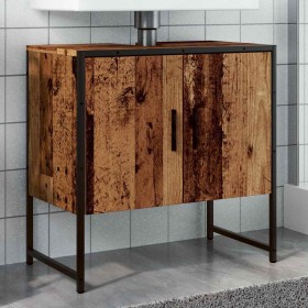 Armario para lavabo de baño madera ingeniería envejecida de , Tocadores de baño - Ref: Foro24-857702, Precio: 55,54 €, Descue...