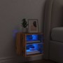 Mueble de TV de pared con luces LED envejecida 30x28,5x30 cm de , Muebles TV - Ref: Foro24-857672, Precio: 31,82 €, Descuento: %