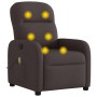 Sillón de masaje reclinable de tela marrón oscuro de , Sillones - Ref: Foro24-4015537, Precio: 199,03 €, Descuento: %