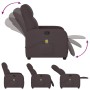 Sillón de masaje reclinable de tela marrón oscuro de , Sillones - Ref: Foro24-4015537, Precio: 199,03 €, Descuento: %