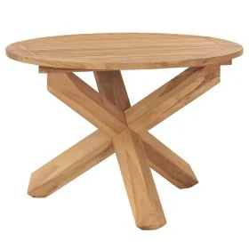 Garden dining table made of solid teak wood Ø110x75 cm by vidaXL, Garden tables - Ref: Foro24-316169, Price: 344,43 €, Discou...