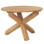 Mesa de comedor de jardín madera maciza de teca Ø110x75 cm de vidaXL, Mesas de jardín - Ref: Foro24-316169, Precio: 344,39 €,...