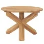 Mesa de comedor de jardín madera maciza de teca Ø110x75 cm de vidaXL, Mesas de jardín - Ref: Foro24-316169, Precio: 344,39 €,...