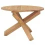 Mesa de comedor de jardín madera maciza de teca Ø110x75 cm de vidaXL, Mesas de jardín - Ref: Foro24-316169, Precio: 344,39 €,...