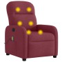 Sillón de masaje reclinable de tela color vino tinto de , Sillones - Ref: Foro24-4015535, Precio: 194,30 €, Descuento: %