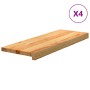 Peldaños de escalera 4 uds madera maciza roble marrón claro by , Stair mats - Ref: Foro24-3282959, Price: 166,56 €, Discount: %