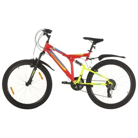 Bicicleta montaña 21 velocidades 26 pulgadas rueda 49 cm rojo de vidaXL, Bicicletas - Ref: Foro24-3067228, Precio: 258,81 €, ...