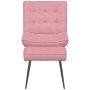 Sillón de relax con reposapiés terciopelo rosa de , Sillas - Ref: Foro24-4012330, Precio: 113,56 €, Descuento: %