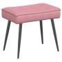 Sillón de relax con reposapiés terciopelo rosa de , Sillas - Ref: Foro24-4012330, Precio: 113,56 €, Descuento: %