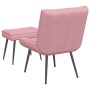 Sillón de relax con reposapiés terciopelo rosa de , Sillas - Ref: Foro24-4012330, Precio: 113,56 €, Descuento: %