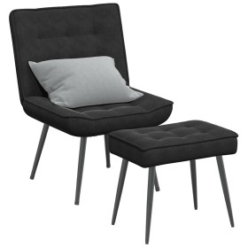 Sillón de relax con reposapiés terciopelo negro von , Stühle - Ref: Foro24-4012332, Preis: 132,75 €, Rabatt: %