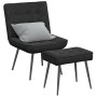 Sillón de relax con reposapiés terciopelo negro von , Stühle - Ref: Foro24-4012332, Preis: 132,75 €, Rabatt: %