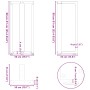 Patas de mesa bar forma T 2 uds acero natural 50x35x(90-91) cm de , Patas para mesas - Ref: Foro24-4013079, Precio: 133,34 €,...
