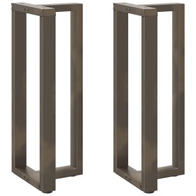 Patas mesa bar forma T 2 uds acero natural 50x35x(100-101) cm by , Table legs - Ref: Foro24-4013091, Price: 159,38 €, Discoun...