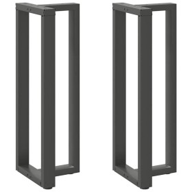 Patas mesa bar forma T 2 uds acero antracita 40x35x(110-111)cm by , Table legs - Ref: Foro24-4013098, Price: 138,56 €, Discou...