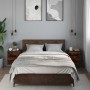 Mesitas de noche pared 2 uds color roble ahumado 40x31x39,5 cm de , Mesitas de noche - Ref: Foro24-848729, Precio: 78,93 €, D...