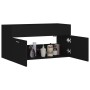 Waschbeckenschrank aus Sperrholz schwarz 90x38,5x46 cm von vidaXL, Badezimmermöbel - Ref: Foro24-804666, Preis: 34,79 €, Raba...