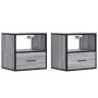 Mesitas de noche de pared 2 unidades gris sonoma 40x31x39,5 cm by , Nightstands - Ref: Foro24-848741, Price: 70,43 €, Discoun...