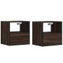 Mesitas de noche pared 2 uds color roble marrón 40x31x39,5 cm von , Nachttische - Ref: Foro24-848743, Preis: 70,43 €, Rabatt: %