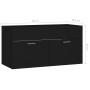 Waschbeckenschrank aus Sperrholz schwarz 90x38,5x46 cm von vidaXL, Badezimmermöbel - Ref: Foro24-804666, Preis: 34,79 €, Raba...