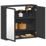 Armario de baño con espejo madera ingeniería negro 65x20x60 cm de , Tocadores de baño - Ref: Foro24-849254, Precio: 85,58 €