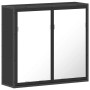 Armario de baño con espejo madera ingeniería negro 65x20x60 cm by , bathroom vanities - Ref: Foro24-849254, Price: 85,68 €, D...