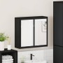 Armario de baño con espejo madera ingeniería negro 65x20x60 cm by , bathroom vanities - Ref: Foro24-849254, Price: 85,68 €, D...