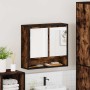 Armario con espejo baño madera roble ahumado 65x20x60 cm by , bathroom vanities - Ref: Foro24-849261, Price: 84,20 €, Discoun...