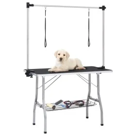Adjustable grooming table for dogs with 2 loops and basket by vidaXL, Pet hygiene products - Ref: Foro24-171070, Price: 141,8...