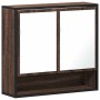 Armario con espejo baño madera marrón roble 65x20x60 cm by , bathroom vanities - Ref: Foro24-849263, Price: 80,79 €, Discount: %