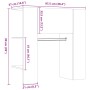 Mueble recibidor madera ingeniería roble artesanal 97,5x37x99cm von , Schränke und Lagerung - Ref: Foro24-857038, Preis: 75,7...