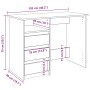 Escritorio de madera de ingeniería gris Sonoma 102x50x75 cm by , Desks - Ref: Foro24-860468, Price: 112,64 €, Discount: %