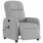 Sillón reclinable de masaje eléctrico tela gris nube by , Armchairs - Ref: Foro24-3302971, Price: 244,21 €, Discount: %
