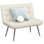 Banco de terciopelo color crema 110x74x84 cm de , Bancos - Ref: Foro24-4012345, Precio: 135,25 €, Descuento: %