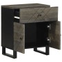 Mesita de noche madera maciza de mango negra 50x33x60 cm de , Mesitas de noche - Ref: Foro24-4017695, Precio: 82,92 €, Descue...