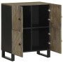 Aparador negro 60x33x75 cm madera maciza mango by , CD and DVD storage - Ref: Foro24-4017710, Price: 108,25 €, Discount: %