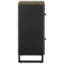 Aparador negro 60x33x75 cm madera maciza mango by , CD and DVD storage - Ref: Foro24-4017710, Price: 108,25 €, Discount: %