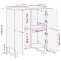 Aparador negro 60x33x75 cm madera maciza mango by , CD and DVD storage - Ref: Foro24-4017710, Price: 108,25 €, Discount: %