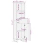 Mueble de baño de madera maciza de mango negro 38x33x160 cm von , Badezimmermöbel - Ref: Foro24-4017706, Preis: 121,63 €, Rab...