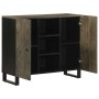Aparador negro 90x33x75 cm madera maciza mango by , CD and DVD storage - Ref: Foro24-4017712, Price: 158,16 €, Discount: %