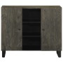 Aparador negro 90x33x75 cm madera maciza mango by , CD and DVD storage - Ref: Foro24-4017712, Price: 158,16 €, Discount: %