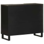 Aparador negro 90x33x75 cm madera maciza mango by , CD and DVD storage - Ref: Foro24-4017712, Price: 158,16 €, Discount: %