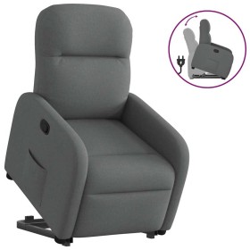 Sillón reclinable elevable de tela gris oscuro de , Sillones - Ref: Foro24-3302973, Precio: 262,87 €, Descuento: %
