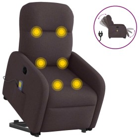 Sillón masaje eléctrico reclinable elevable tela marrón oscuro von , Sessel - Ref: Foro24-3303007, Preis: 313,20 €, Rabatt: %