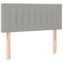 Cama box spring con colchón tela gris claro 90x190 cm