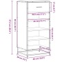 Mueble zapatero de madera de ingeniería negro 48x38x97,5 cm von , Schuhregale und Schuhorganisatoren - Ref: Foro24-849209, Pr...